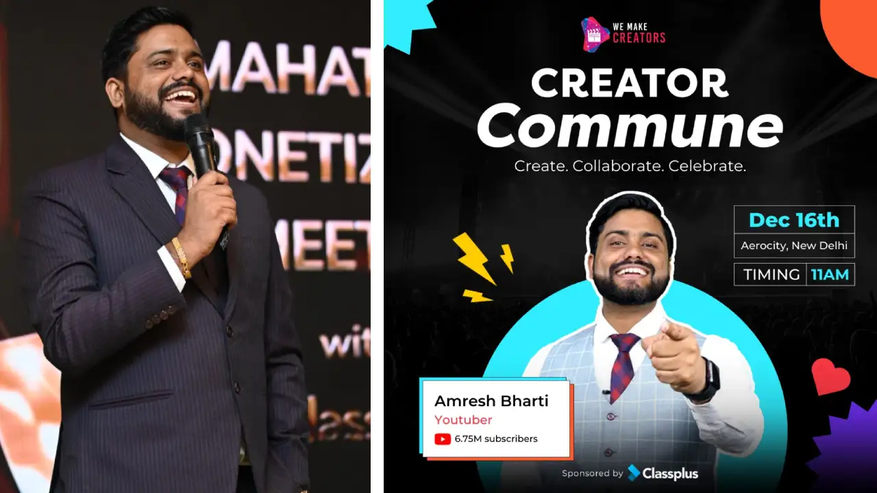 We Make Creators announces Creator Commune event in New Delhi We Make Creators Mahatmaji Technical Creator Commune Meetup Event