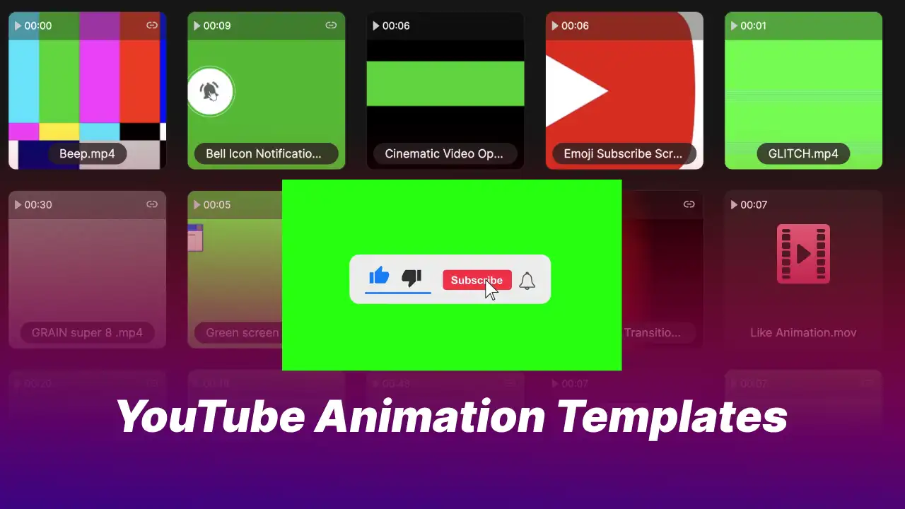 YouTube Subscribe Animation and Video Templates